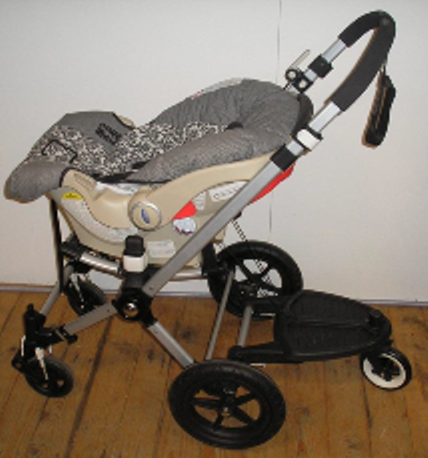 Sistema de viaje para niños Bugaboo Camaleón silla de Graco instalada con adaptadores + acoplado 85500wb01.